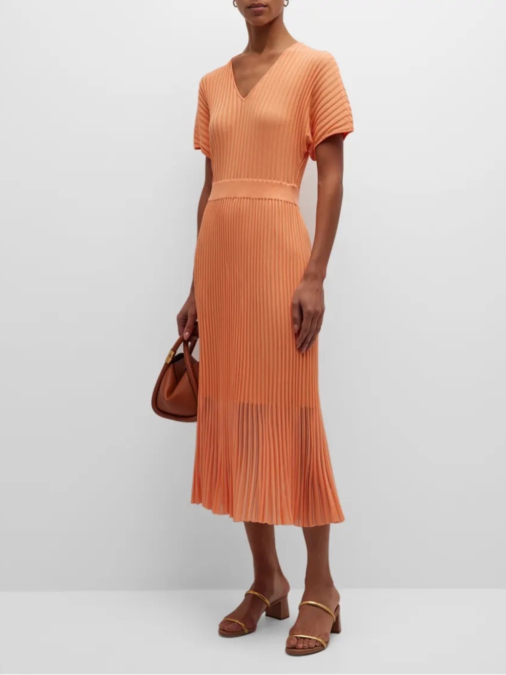 MISOOK knit Pleated Midi Dress M